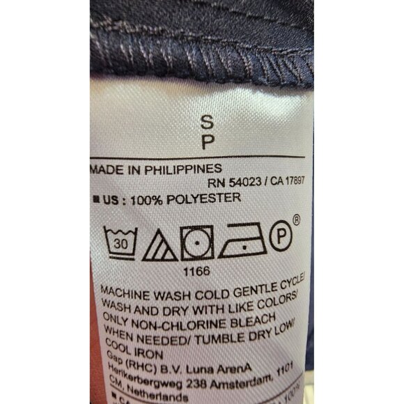 Banana Republic‎ Womens S Navy Long Sleeve Silky Tailored Preppy Button Up Shirt - Picture 12 of 13